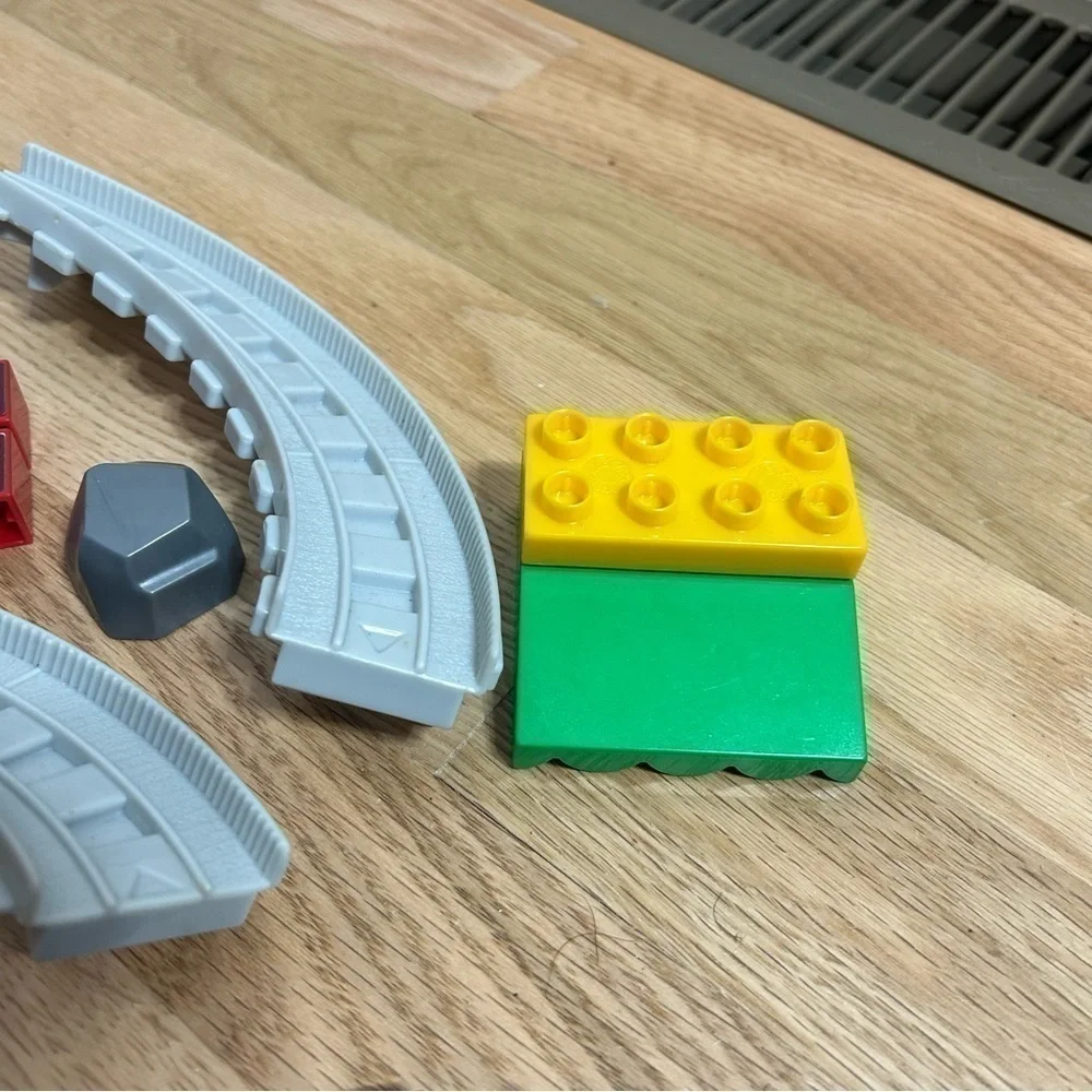 Cat Worker Mega Bloks Building Pieces Wheel Barrel Train Track Kids Toy